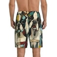 thumbnail image 5 of Cauagu Colorful Bulldog Duo Print Pajama Bottoms for Men Sleep Pajama Shorts Elastic Waistband Sleep Pajama Short Men's PJ Shorts -X-Large, 5 of 6
