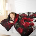 thumbnail image 3 of Homewish Gothic Raven Red Rose Twin Bedding for Kids, Romance Bird Butterfly Bedding Comforter Set, Black Reversible, 7pcs, 3 of 7
