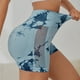 thumbnail image 4 of Gibobby Shorts Gym Mujer Ropa deportiva para mujer, pantalones cortos deportivos para mujer, pantalones cortos deportivos de cintura ancha, pantalones de Yoga para mujer, depo(Azul, M), 4 of 5