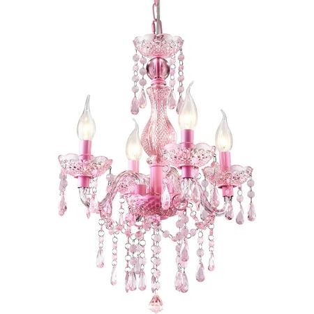 Crystals Chandeliers Modern Mini, Small Pink Mini Chandelier