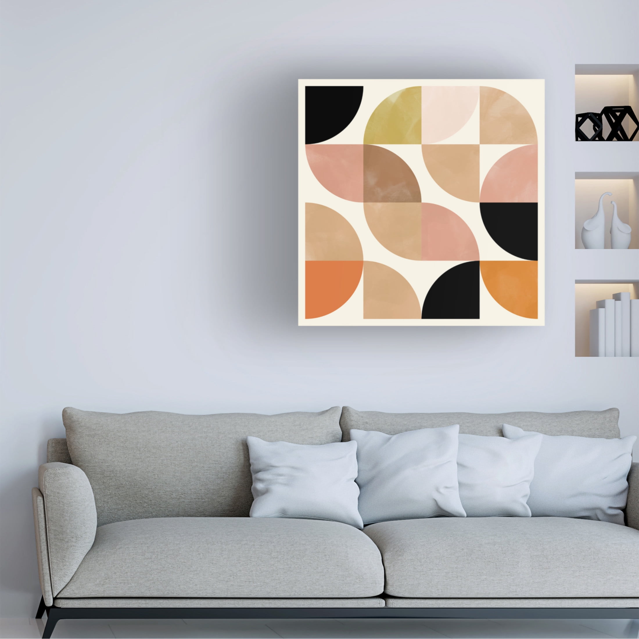 Trademark Fine Art Ana Rut Bre Circles Nov 19 Beige Viertel Circles Canvas Wall Art