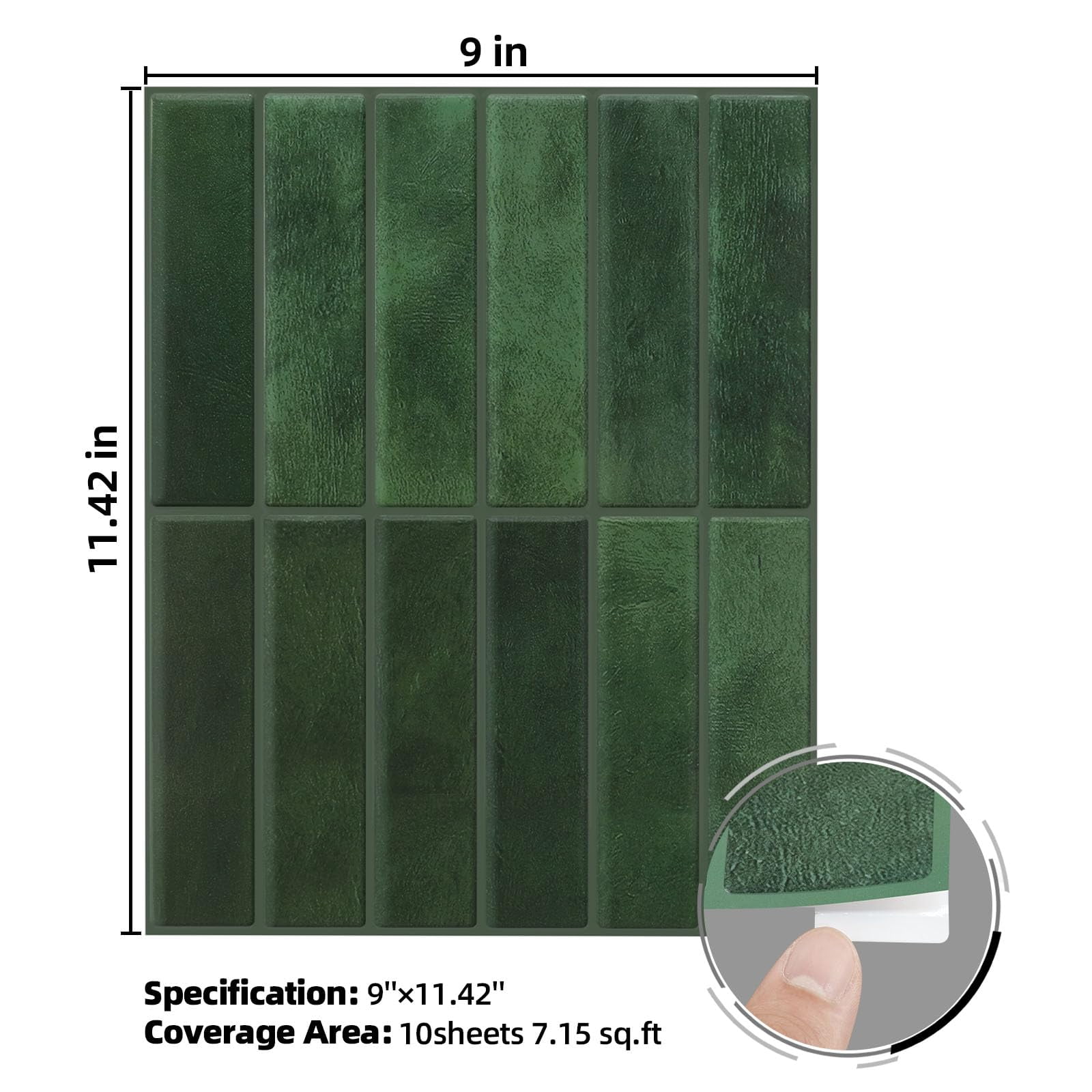 Peel And Stick Backsplash 10-sheets Of 11.42'' X 9'' Self-adhesive 3d Wall Tile For Kitchen  Bathroom