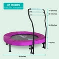 thumbnail image 5 of Skywalker Trampolines 36" Mini Trampoline for Kids & Toddlers - No-Spring Design with Adjustable Handlebar, Foldable for Easy Storage, Indoor/Outdoor Use, 5 of 8