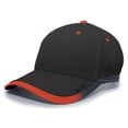 thumbnail image 2 of Pacific Headwear Lite Series Hook-And-Loop Adjustable Cap 416L Black/Orange Os, 2 of 2