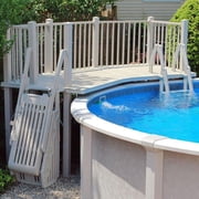 Vinyl Works Uv Resistant Above Ground Fan Deck Kit Pool Ladder, Resin, 5 x 13.5 ft, 580.0 lbs