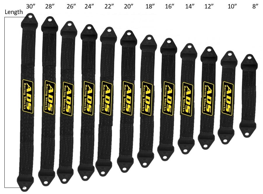 ADS Racing Shocks 100ADS-12 Suspension Travel Limit Strap 12-inch - Each