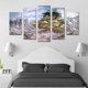 thumbnail image 3 of Juego de Cuadros Decorativos, Castillo de Osaka en Primavera, Estilo Japonés y Sereno, 5 Piezas, Ideal para Recámara y Sala, 150x80cm, 3 of 5
