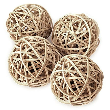 Catify Silvervine Gall Fruits in Rattan Ball Pack of 4 by Best Pet