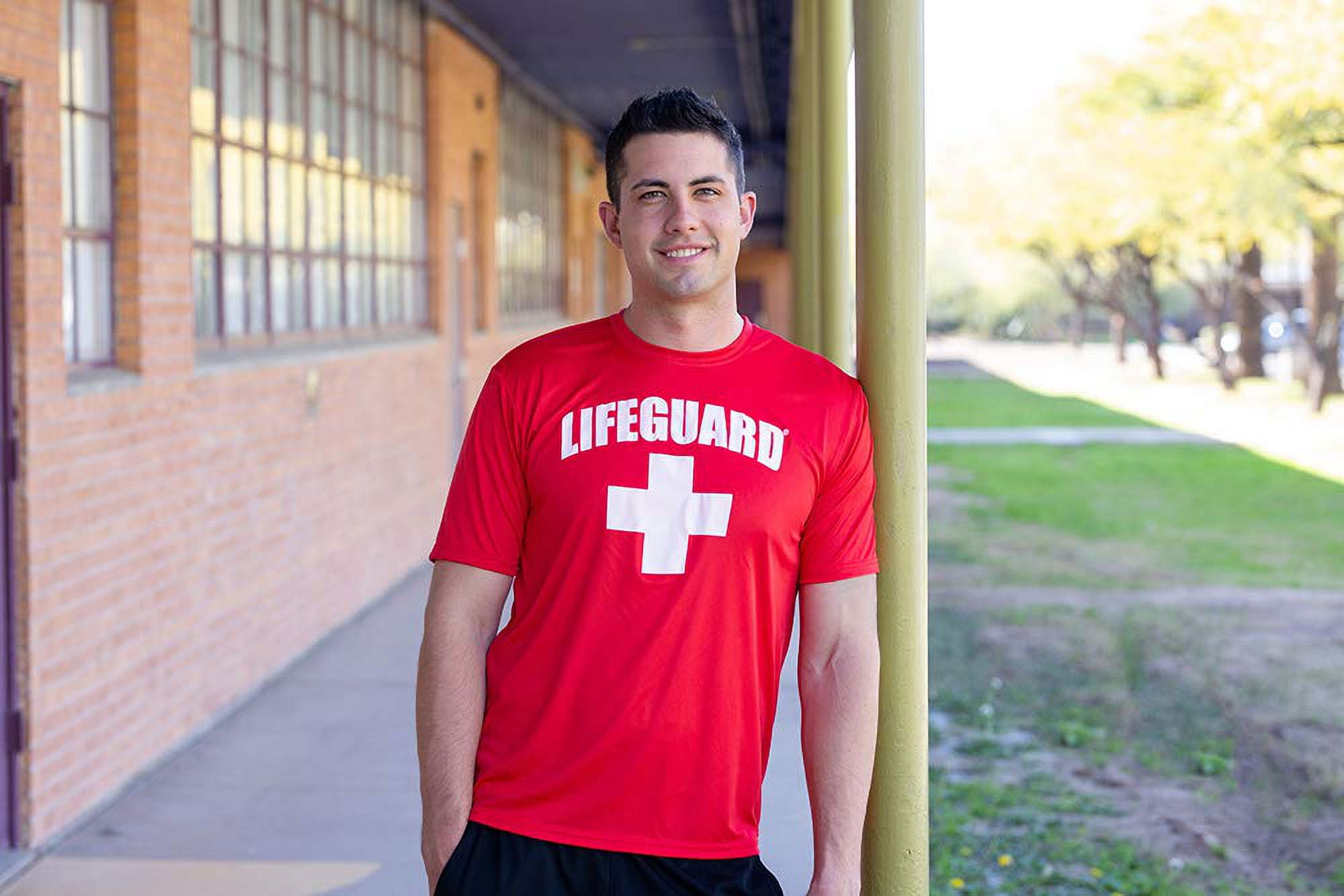 LIFEGUARD Officially Licensed Mens Performance Active Moisture Wicking Cooling Tee Shirt