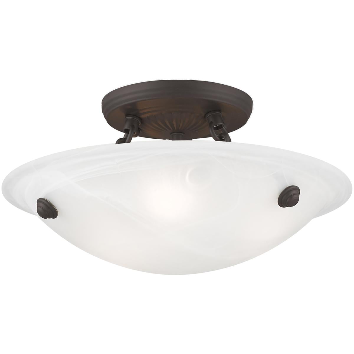 3 Light Bronze Ceiling Light fixture with Steel base material