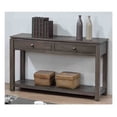 thumbnail image 2 of The Hamptons Collection 53” Gray Rectangular Wooden Sofa Console Table with Drawers and Shelf, 2 of 2