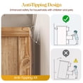 thumbnail image 4 of Heynemo 3-Door Accent Cabinet, Wood Vintage Sideboard, Entryway Rustic Buffet Storage Cabinet for Kitchen, Dining Room, Living Room, Bedroom, Natural, 4 of 9