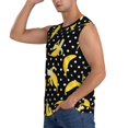 thumbnail image 3 of Bingfone Banana Pattern Men's Tank Tops Workout Sleeveless Tee Shirts Running Beach Tanks for Men-3X-Large, 3 of 7