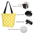 thumbnail image 4 of Disketp Yellow And White Polka Dot Bolsa de Hombro Casual para Mujer, Bolso Cruzado para Compras, Viajes y Uso Diario, 4 of 6