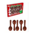 NAV 1Ct Of 6 Peppermint Candy Cane Spoons & 1Ct Of 5 Chocolate Stirring Spoons (Exclusive Nyeusi