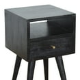 thumbnail image 6 of Dtwnek Wood Nightstand with 1 Drawer and 1 Open Shelf, Black, 6 of 9