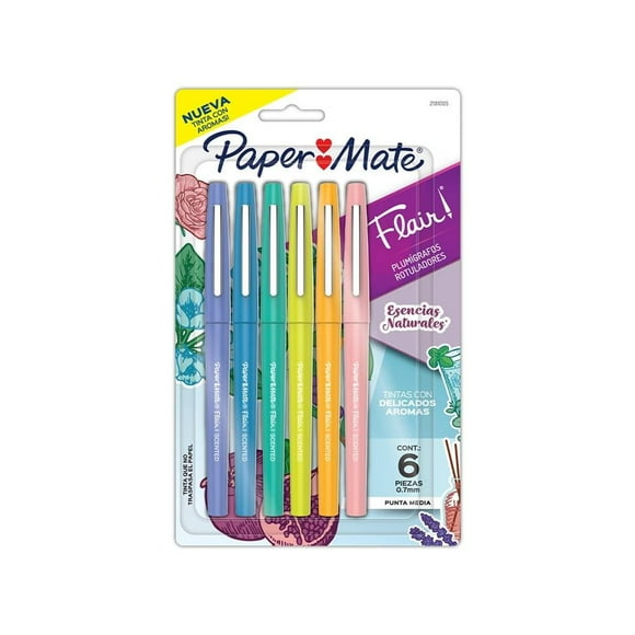 Bolígrafos Paper Mate Perfumados 0.7 mm 6 Piezas