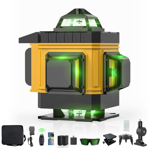 Nivel láser AZZUNO de 4x360° Green Beam recargable