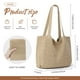 thumbnail image 5 of Bolsa Tote de Crochet hatisan para mujer Grande para Playa B-Khaki, 5 of 6