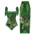 thumbnail image 1 of Traje De Baño Damas 2 piezas de traje de baño de playa para mujer con cordones y vestido para deportes acuáticos (verde M), 1 of 3