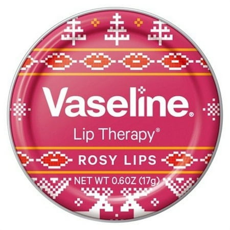 vaseline rosy lip therapy holiday sweater designed 0.6 oz