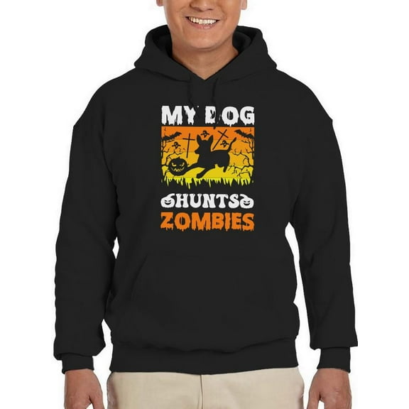 My Dog Hunts Zombies Hoodie Men -Image by Shutterstock, Male 3X-Large