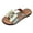 Gold, variant on Splicing Bowknot Flat Sandals for Women Summer Beach Thong Slides Slip on Slippers