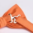 thumbnail image 4 of LAICAIW Mens Solid Color Double Fold Pre-tied Bow Tie and Pocket Square Set, 4 of 7