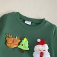thumbnail image 5 of Gubotare Christmas Baby Boy Outfit Smocked Boys 2 Piece Sweatshirt and Pant Sets for Toddlers and Kids 3t 4t (Green,3-4 Years), 5 of 5