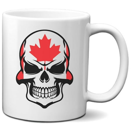 

Canadian Flag Skull Mug - Canada Coffee Mug