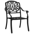 thumbnail image 2 of vidaXL 3 Piece Bistro Set Cast Aluminium Black, 2 of 5