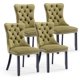 thumbnail image 1 of Leather Dining Chairs Set of 4, Tall Back Side Chair, Modern Upholstered Side Chair with Button Back Ring My Lux Decor Round, 1 of 12