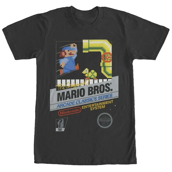 Men's Nintendo Mario Bros Arcade Classics  Graphic Tee Black X Large