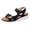 Black, variant on Rokment Orthopedic Walking Sandals for Women with Arch Support Comfortable Leather Memory Foam Wedge Heels Non Slip Work Summer Shoes Black Size 6
