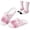 Christmas Pink, variant on FUIALDOLG Colorful Paw Print House Slippers Ankle Socks Indoor Slippers