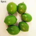 thumbnail image 4 of 6Pcs Artificial Plastic Limes Lemons Fake Fruit Realistic Home Decor Props, 4 of 6