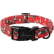 thumbnail image 1 of Collar de perro Aring Pet ajustable de algodón rojo navideño de 2,5 cm, 1 of 5