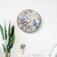 thumbnail image 4 of 14 Inch Wall Clock Battery Operated Silent Clock Decorative for Office, Kitchen, Outdoor, Living Room，Watercolor Bird Cornflower Flower Nature Floral Pattern Print, 4 of 4