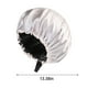 thumbnail image 3 of Pisexur Belleza Maquillaje Gorro reversible de satén de seda para dormir, gorro de satén de seda con botones adaptables, gorro de doble capa a la moda.para mujeres y hombres, 3 of 6