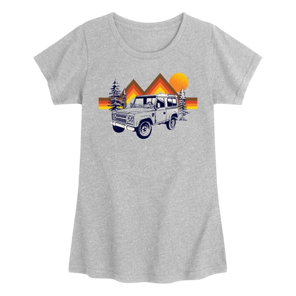 Instant Message - Off Road Vehicle Stripes Fitted Short Sleeve Graphic T-Shirt