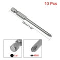 thumbnail image 2 of Unique Bargains 10Pcs 1/4-Inch Hex Shank 75mm Length Phillips 4PH1 Magnetic Screw Driver S2 Screwdriver Bits, 2 of 4