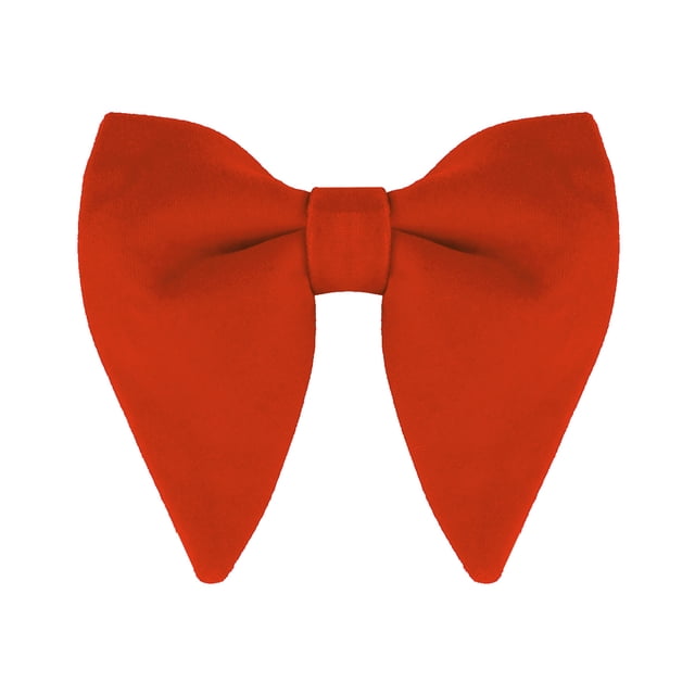 Pajarita Sólida Pre-Atada Fiesta Formal Prom Pajarita Terciopelo Para Hombres carmesí One Size