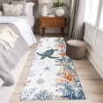 thumbnail image 4 of Sea Turtle Coastal 2'x6' Runner Rugs for Hallway Kitchen Bedside Non Slip Washable, Summer Coral Starfish Nautical Entryway Rug Runners with Rubber Backing, Long Carpet Runner for Laundry Room, 4 of 8
