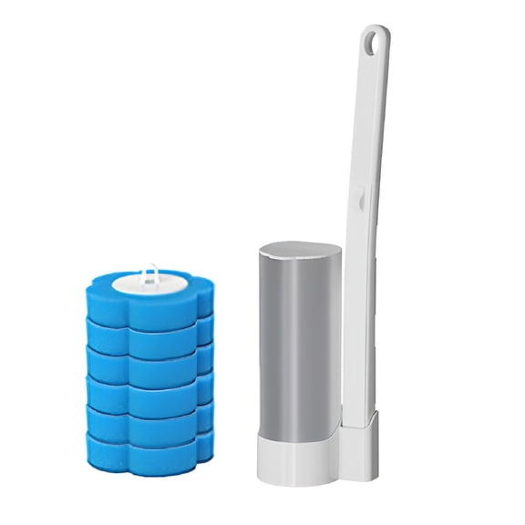 ACDANC Disposable Toilet Brush Wands Set Toilet Brush Bowl Cleaners   6 Replaceable Head