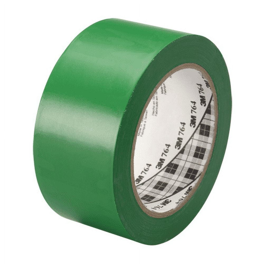 3M General Purpose Vinyl Tape 764 Green 2" X 36 Yard Roll (24 Roll/Case)