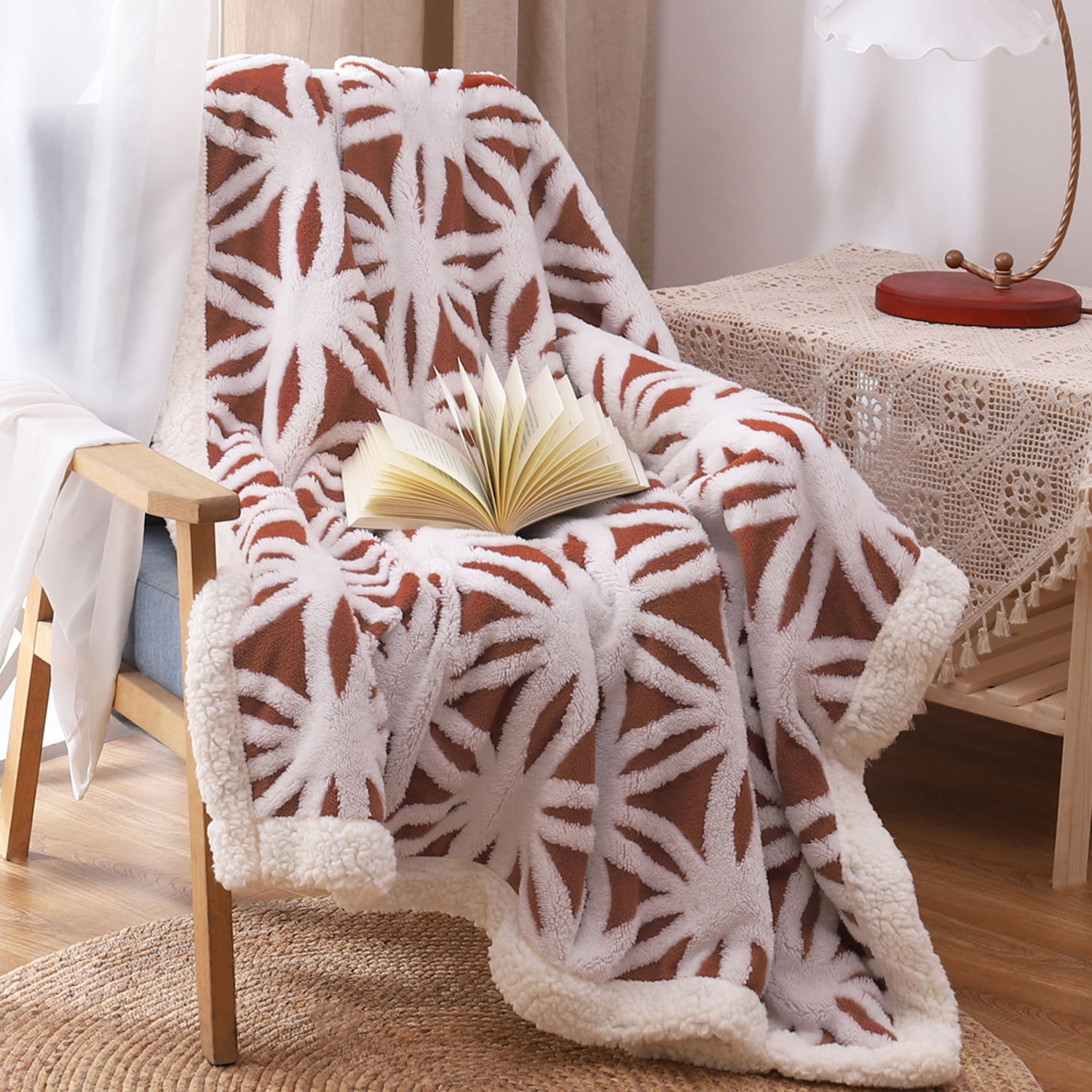 LOMAO Sherpa Fleece Blanket Fuzzy Soft Throw Blanket Dual Sided Blanket