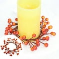 thumbnail image 2 of Fall Berry Candle Rings Wreath For Pillar Candle Mini Berry Twig Thanksgiving Christmas Decor, 2 of 7