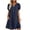 *Navy, variant on VBVC Women's V-Neck Button Down Tunic Dress,Short Sleeve Shift Dress For Women,Ladies Casual Summer Mini Dress with Pockets,Army Green,S-2XL