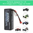 thumbnail image 6 of Gens ace 5000mAh 14.8V 4S 50C LiPo Battery HardCase with Deans T Plug Connector for 1：8 Scale Electric RC Buggy Truggy Crawler Monster RC Car RC Boat RC Truck Traxxas, 6 of 8