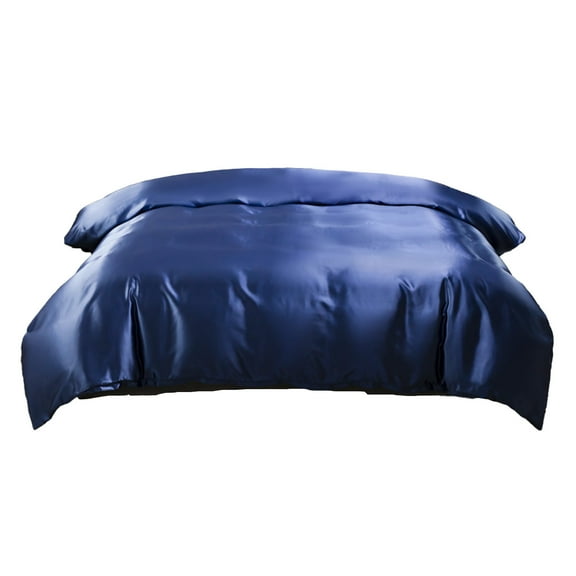geerera 68x90 Inch Satin Duvet Cover Queen Size, Silk Like Comforter Cover, Hidden Zipper Closure, Wrinkle-Resistant, for Bedroom, Guest Room, Hotel